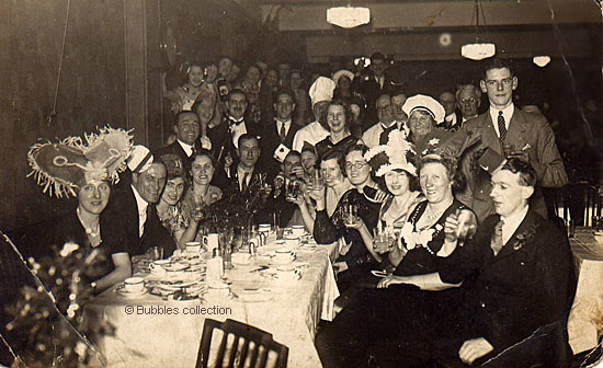 The staff of Rockside Hydro, Matlock enjoying their New Year's Eve Ball in about 1939