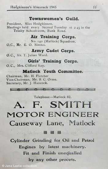 1945 Almanack, page 11