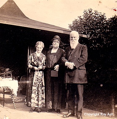 Left to right: Unknown lady, possibly Miss Kewley, Marian Wildgoose, Canon James William Kewley. Â© Ray Ash