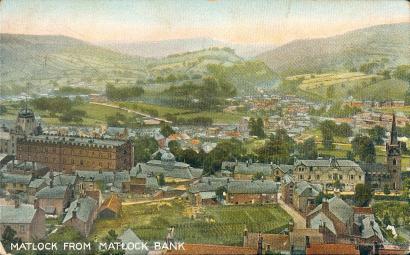 Matlock from Matlock Bank, probably taken from a garden on Cavendish Road