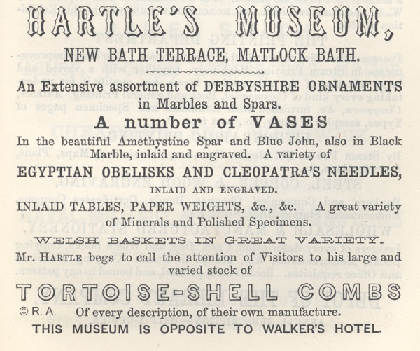 Robert Hartle was originally a Comb Maker and was born in Bonsall
Image &copy; Ray Ash