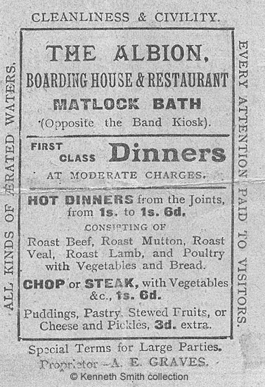 Matlock and Matlock Bath Images: Albion Hotel Restaurant, North Parade ...